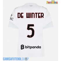 Camisa de time de futebol AC Milan Koni De Winter #5 Replicas 2º Equipamento Feminina 2026-27 Manga Curta